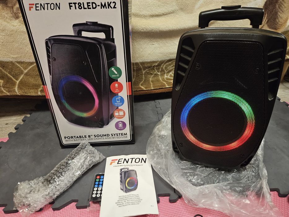 Głośnik bluetooth 300W fenton ft8led-mk2