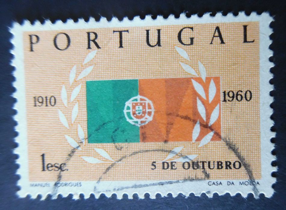 Selos Portugal 1960-Cinquentenário República usado