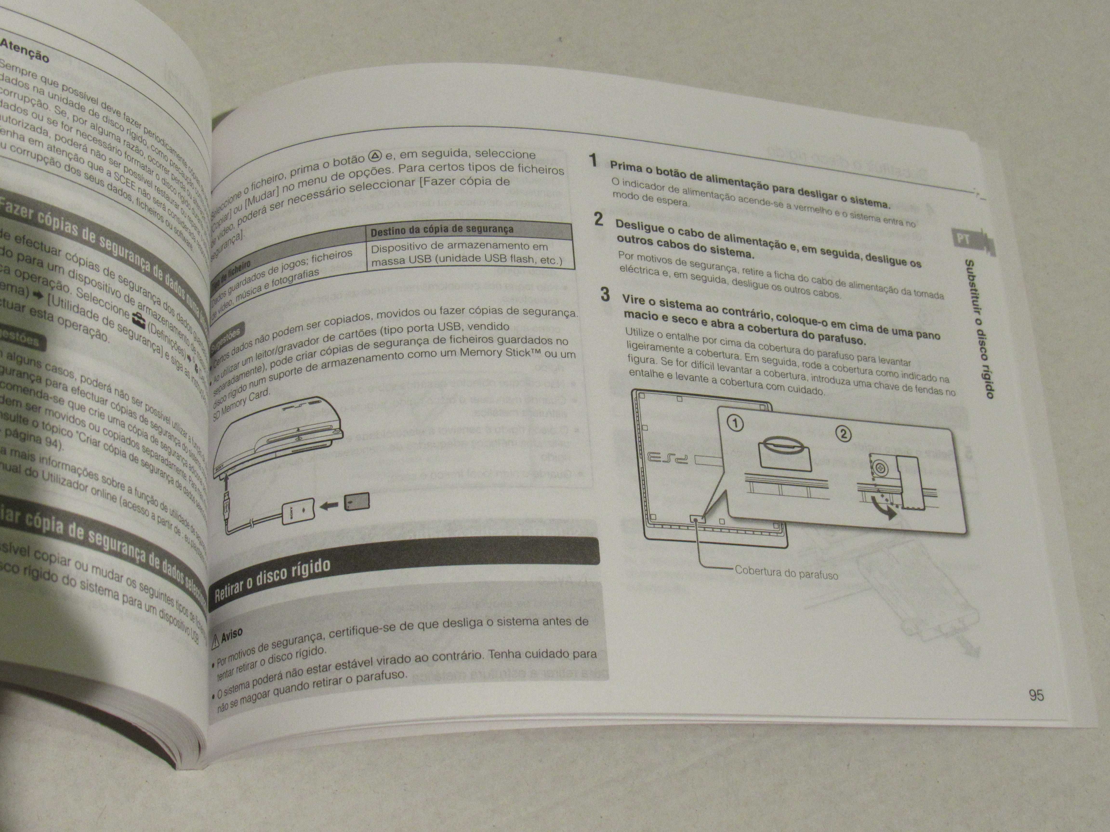 Manual de instruções PT consola Playstation 3 PS3