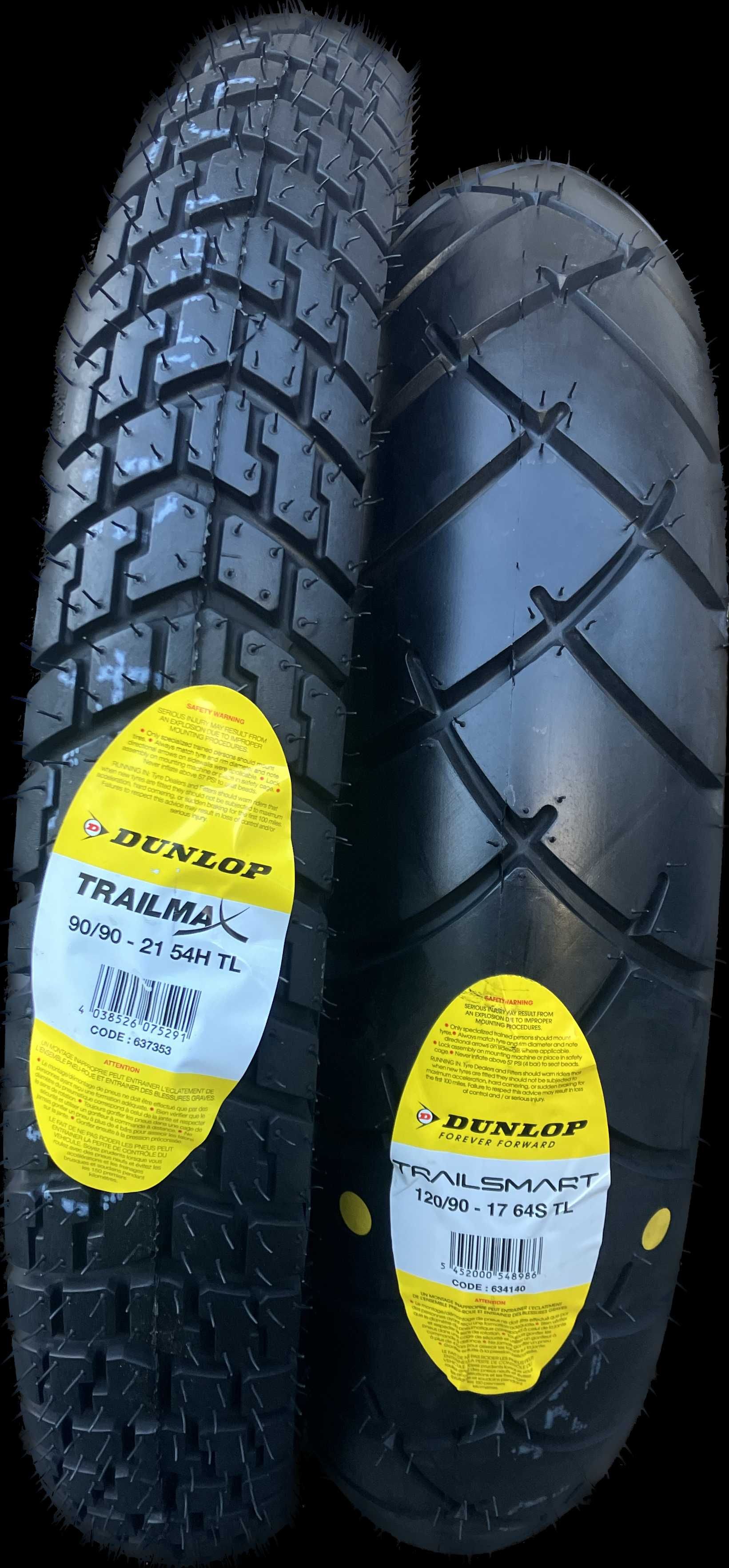 Komplet 120/90-17 + 90/90-21 Dunlop Trailsmart Trailmax 2022 Nowe KLE