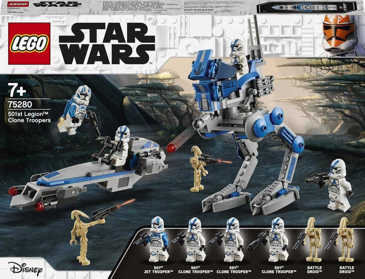 Nowe Lego Star Wars 75280 Żołnierze klonu z 501 legionu