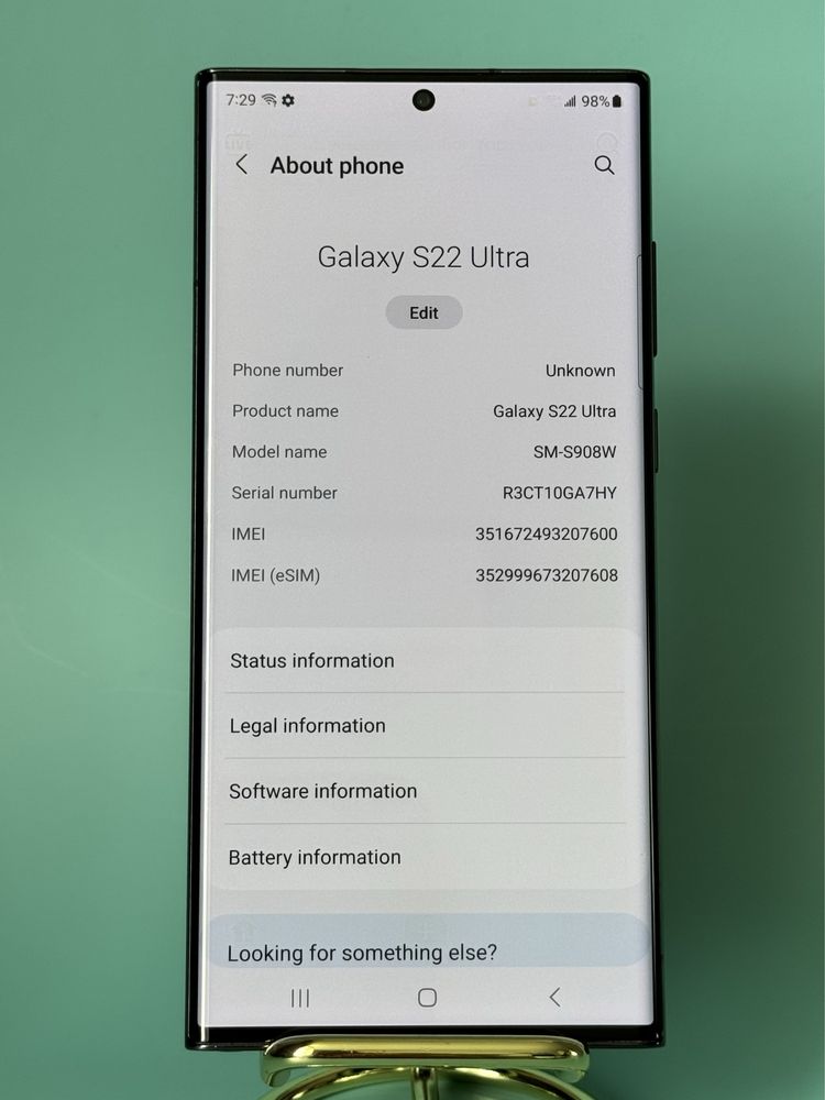 Смартфоні Samsung Galaxy S22 Ultra 5G 8/128GB + eSIM NFC (582)