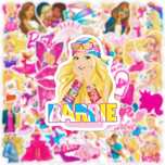 Lote 50 stikers Barbie
