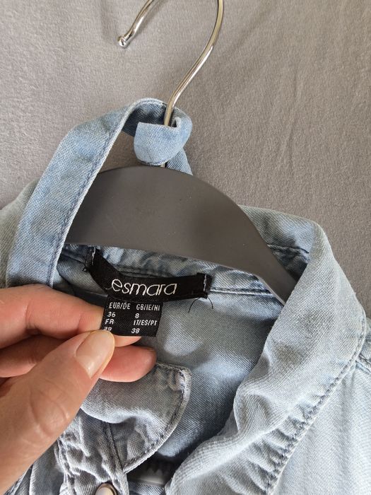 Luźna sukienka jeansowa