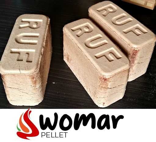 Brykiet drzewny DĘBOWY kostka RUF drewno PELLET promocja Dowóz