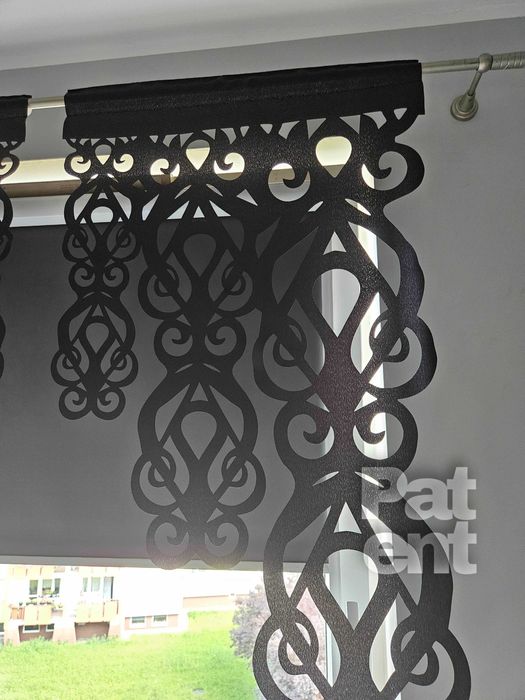 Firana panele ekranowe 60x100 cm żakardowe 2 sztuki na okno czarne