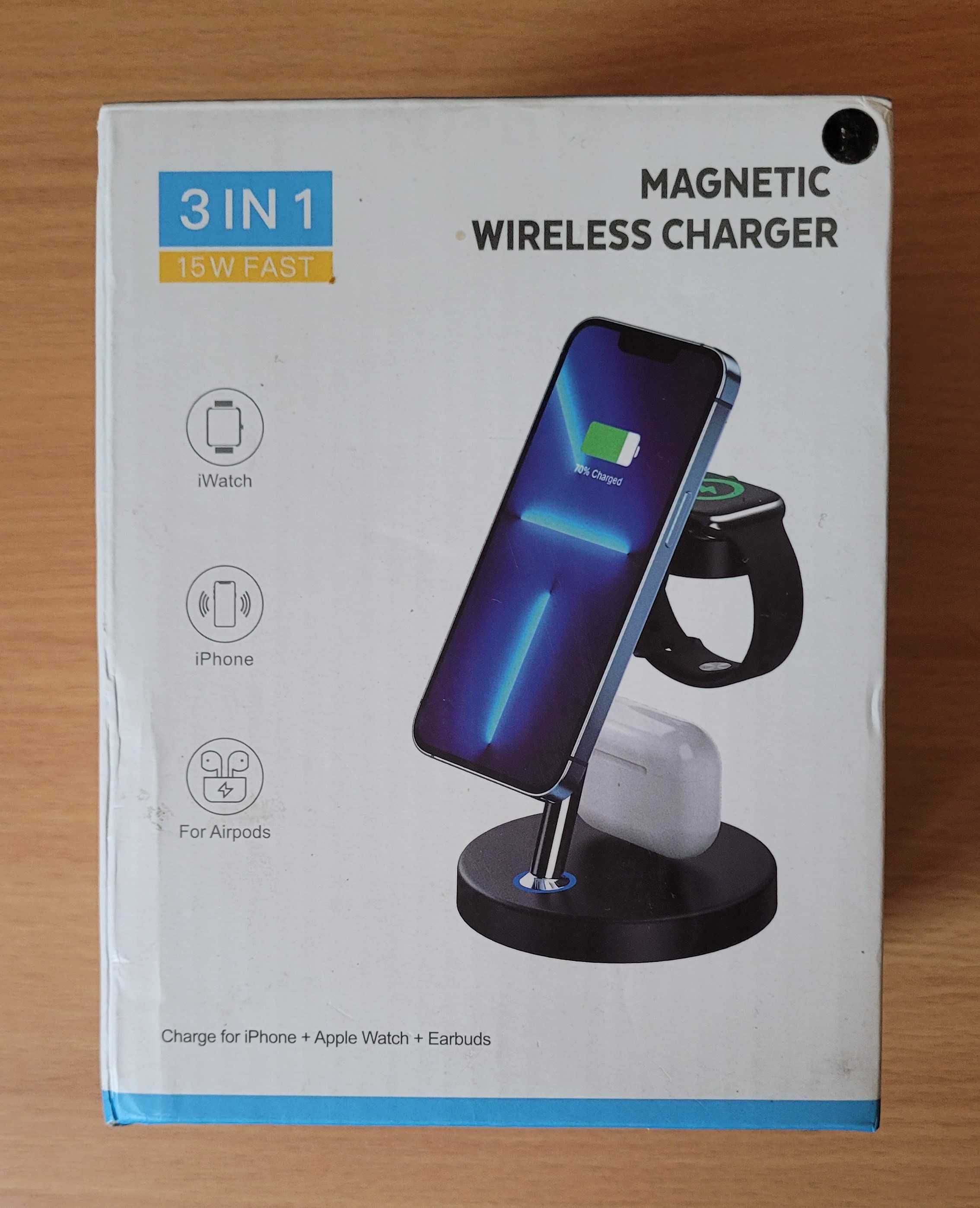 Stacja ładowania bezprzewodowego 3 w 1 dla iPhone Apple Watch AirPods