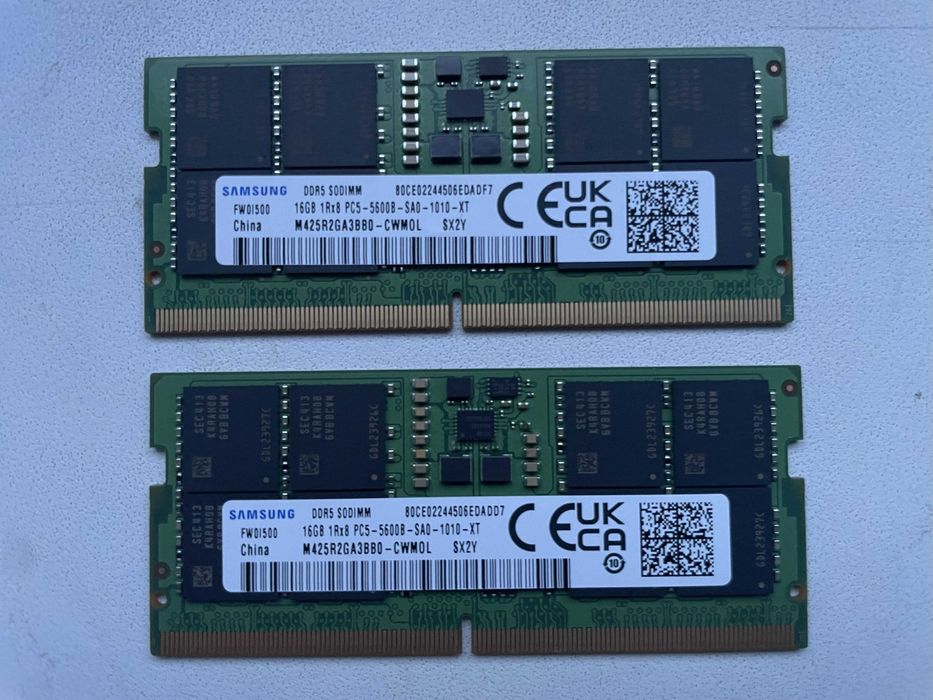 New DDR5 32 Gb ( 2 x 16 Гб ) Samsung 5600 SO-DIMM