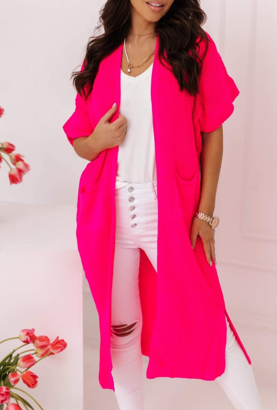Kardigan/sweter Mona Maxi -Plus Size