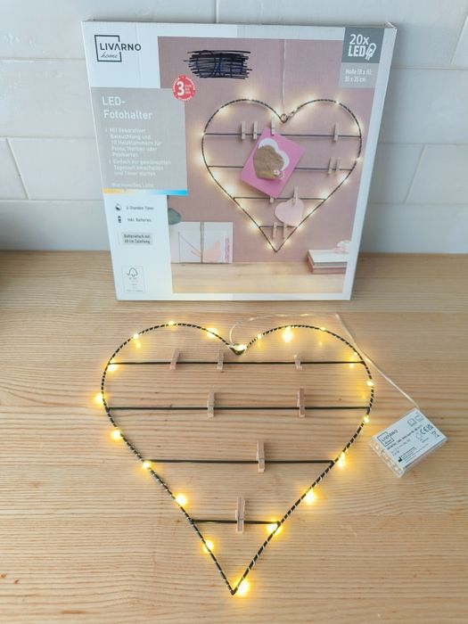 Serce świecące dekoracja świecąca na zdjęcia