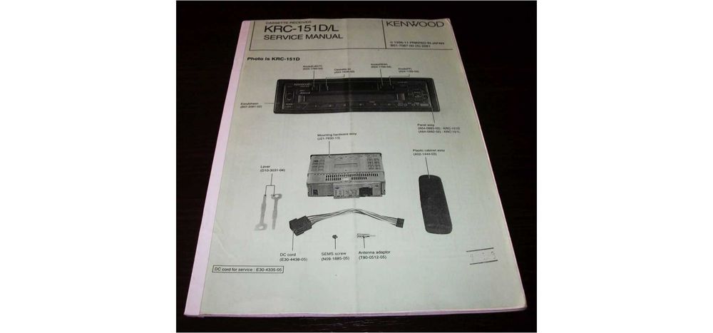 Instrukcja serwisowa Radio samochodowe KENWOOD KRC-151 155 D/L