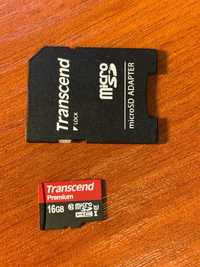 Картки пам'яті Transcend 16GB microSDHC Class 10 Premium