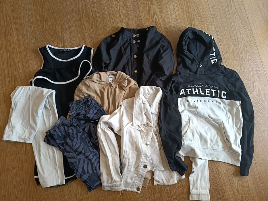 Kurtka, bluza, legginsy H&M, Sinsay, Terranova, 140-146 , 7 szt