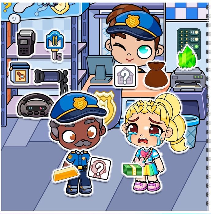 Аватар "Пожежна частина та Поліція" альбом на липучках.