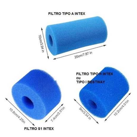 Filtro Cartucho de esponja para piscinas BESTWAY ou Intex