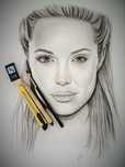 Desenhos e pinturas de retratos artísticos