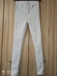 spodnie jeans, białe, r. 32