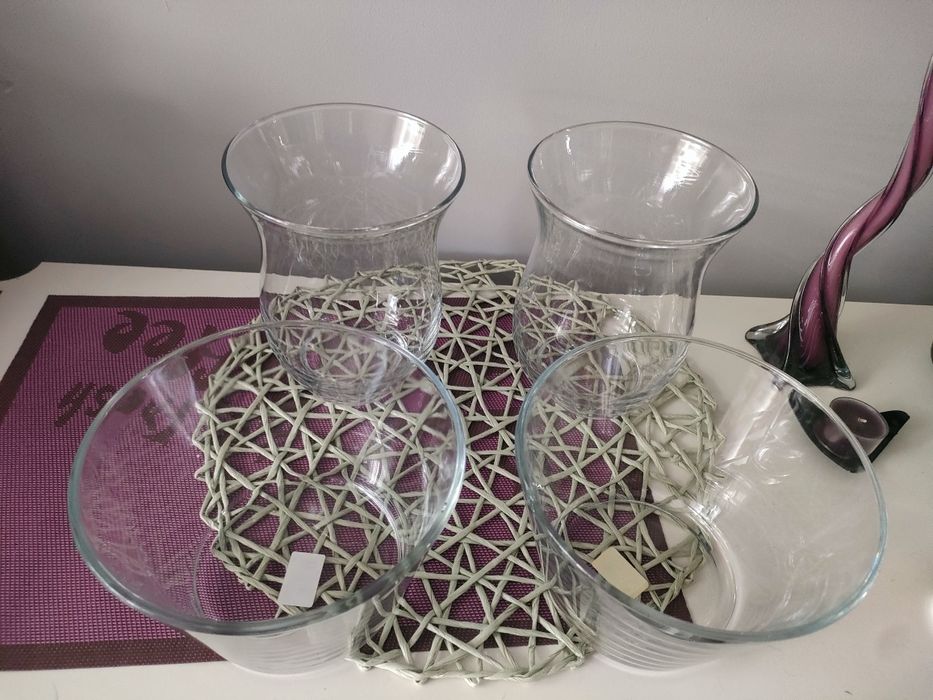 stylowy szklany lampion, świecznik, wazon