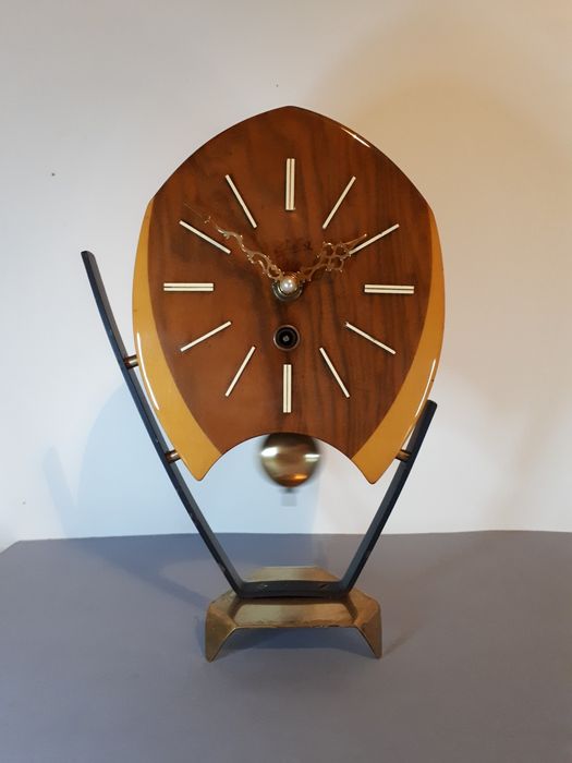 Wuba zegar chodzik kominkowy wahadło PRL vintage