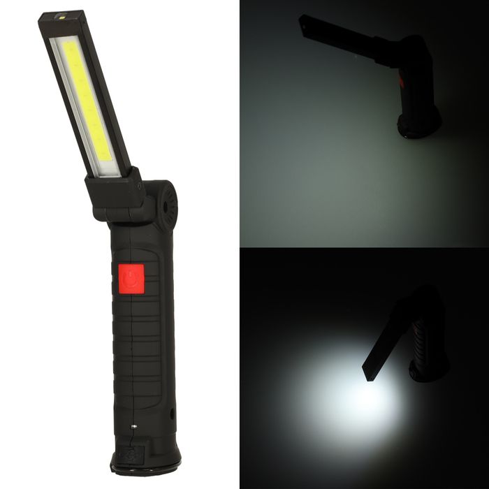 Lampa Warsztatowa Latarka USB 5 Trybów Magnes Hak Akumulator 1200 mAh
