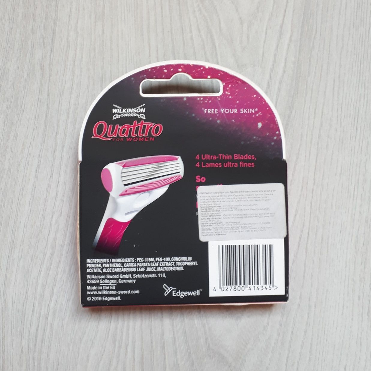 Змінні картриджі для гоління Wilkinson Sword Quattro жіночі, 3шт