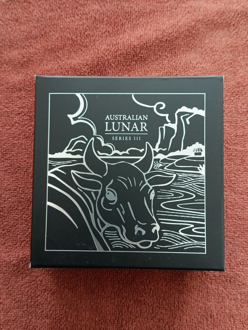 Срібна монета Австралії Lunar III - Рік Бика 2021 Australian Lunar Ox