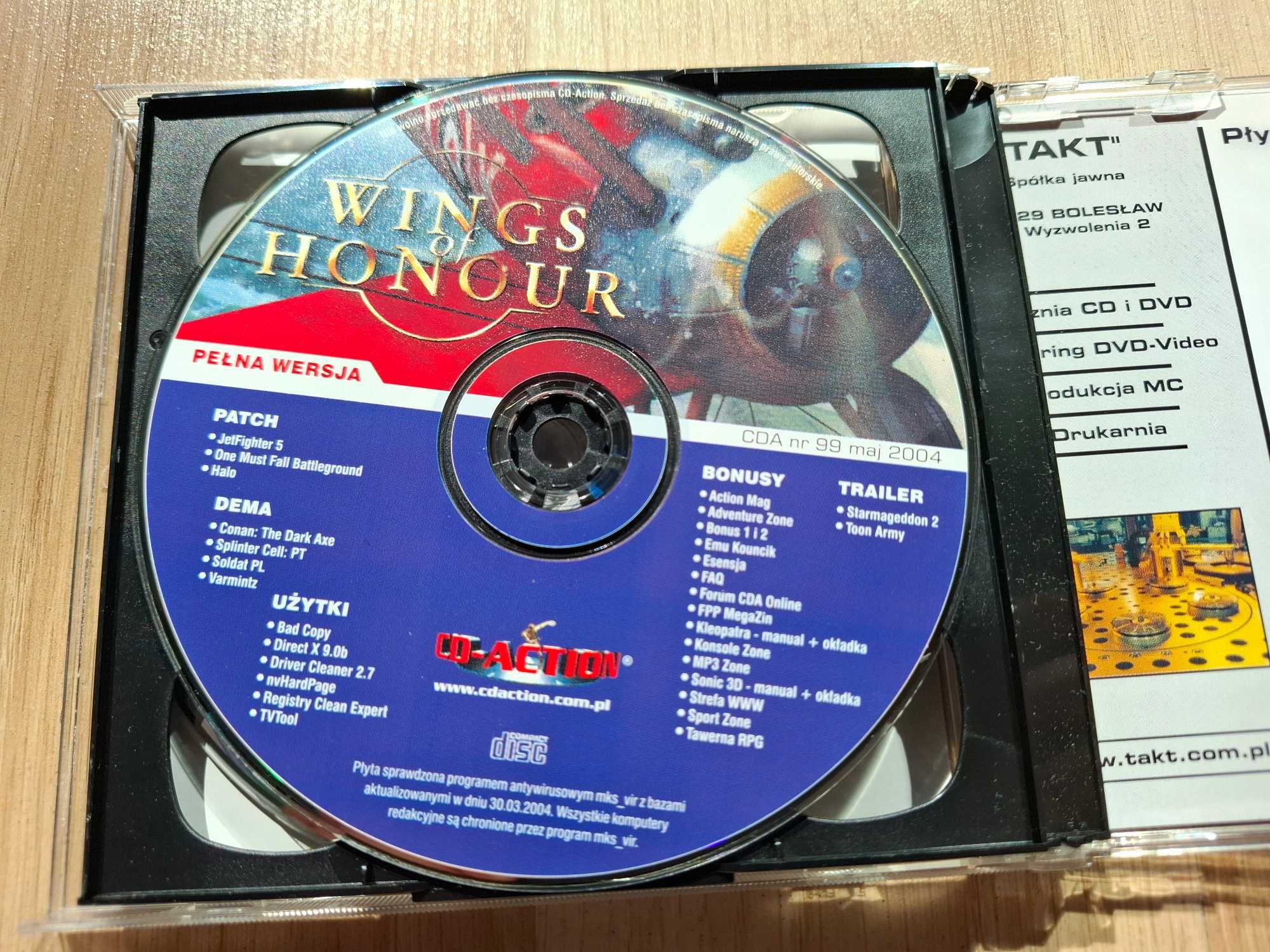 Kleopatra Królowa Nilu + Sonic 3D + Wings of Honour PC CD-Action 2004