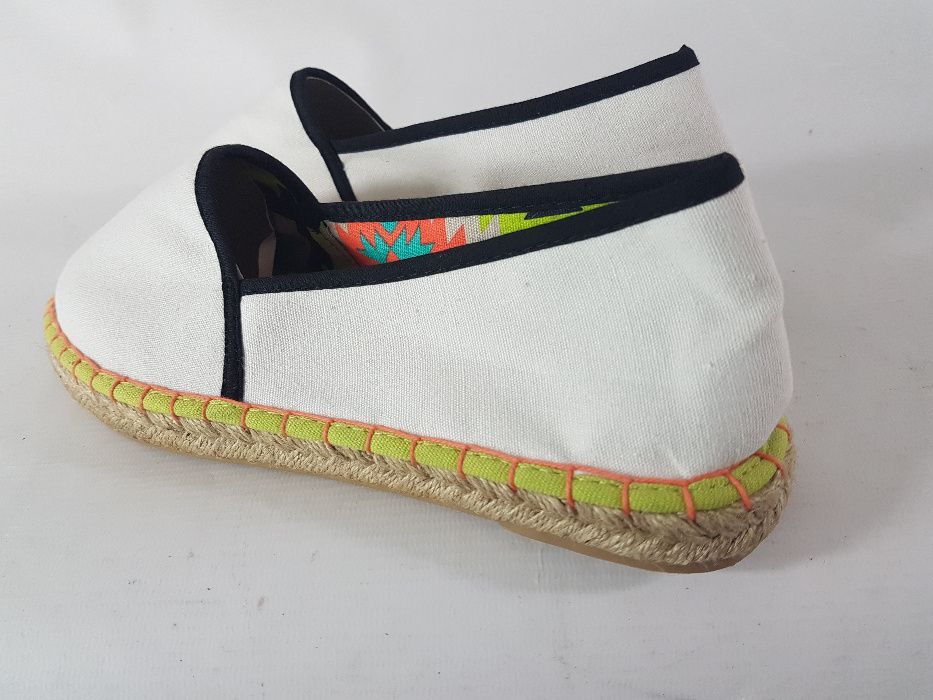 EVEN& ODD MOKASYNY ESPADRYLE damskie białe R 40 nowe