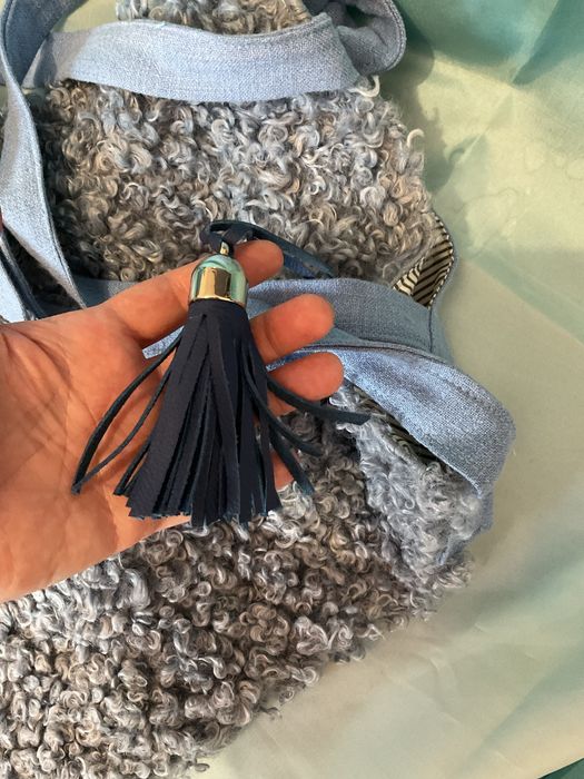 Niepowtarzalna torba shoperka w niebieskich tonacjach