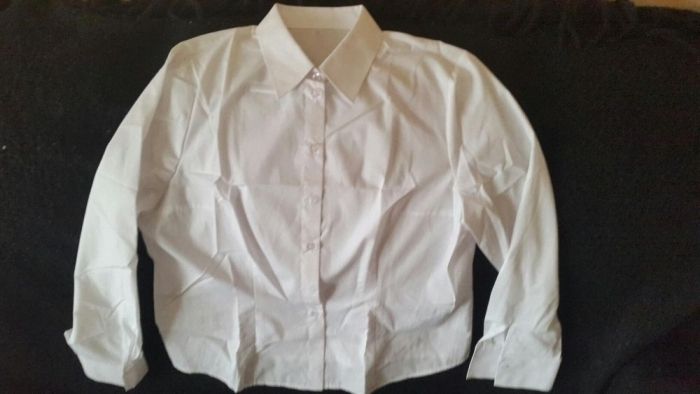Блуза женская классическая белая х\б 46 размер