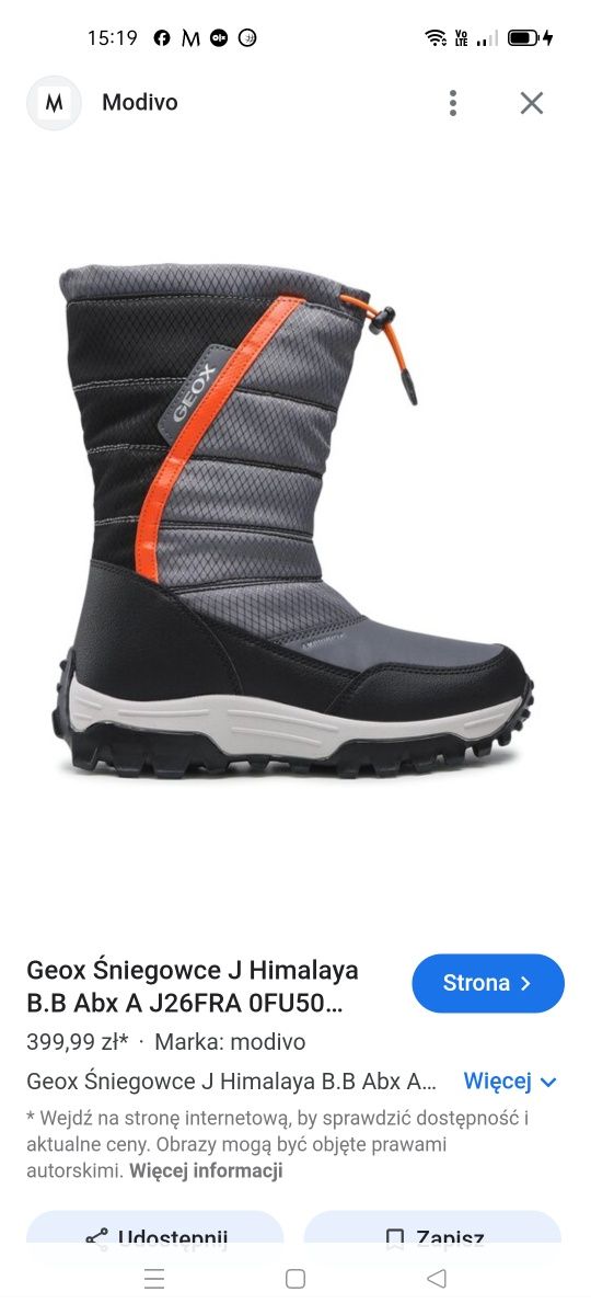 Geox śniegowce kozaki buty zimowe 26