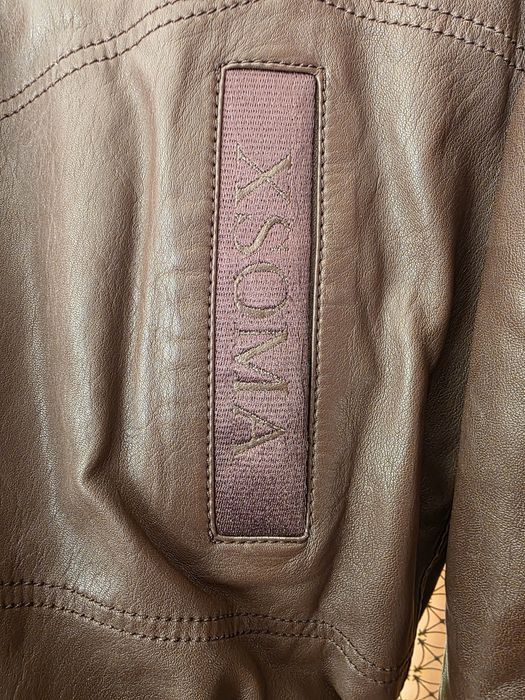 Куртка шкіряна чоловіча з підстібкою на хутрі.