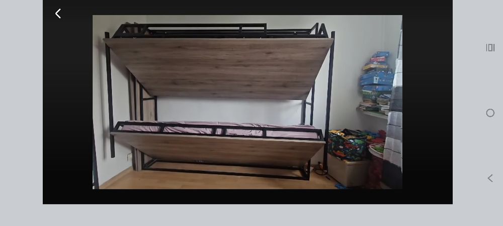 Łóżko piętrowe skladane