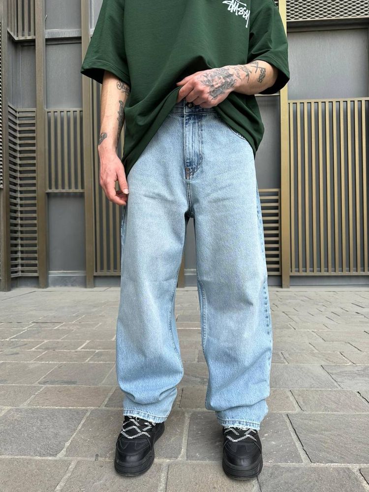 Чоловічі широкі джинси баггі