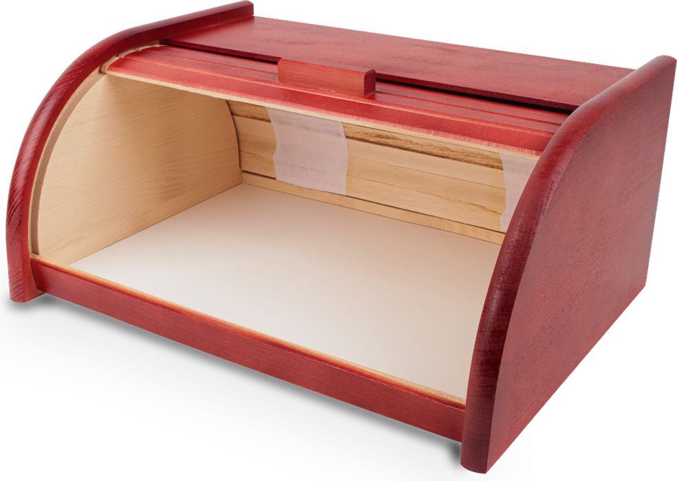 Chlebak Drewniany Wiśniowy - Uroczy Chlebak w Kolorze Wiśniowym