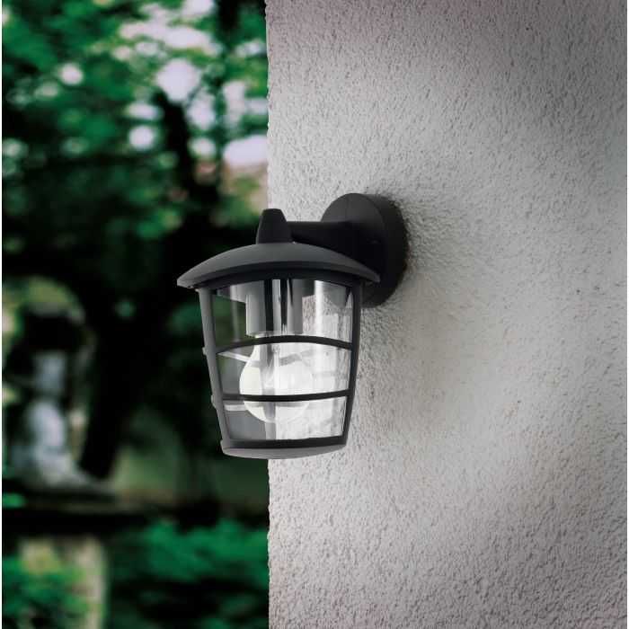 Lampa ścienna kinkiet zewnętrzny EGLO Aloria - E27 Nowa! Okazja Czarna