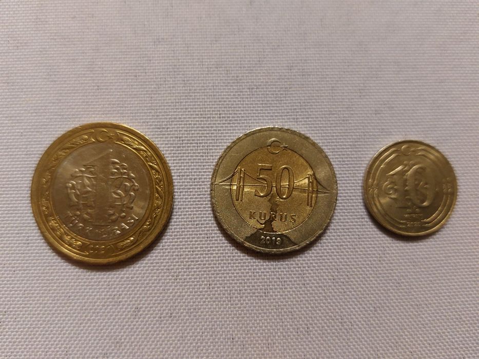Monety coins  Turcja lira 3 sztuki