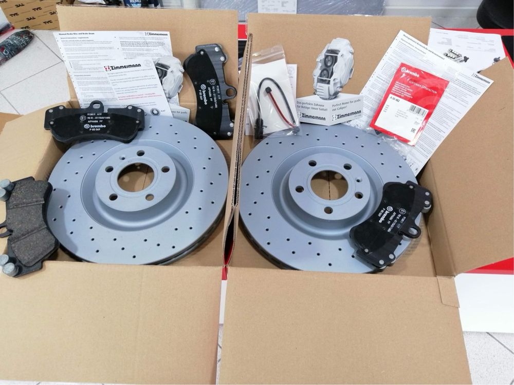 Kit de travagem Brembo 18z 6 pistoes + discos 350mm