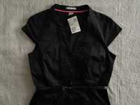 Nowa czarna elegancka zapinana sukienka szmizjerka H&M 38