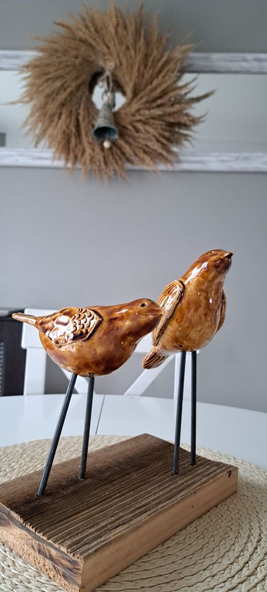 Figurka, dekoracja ceramiczna, ptaszki