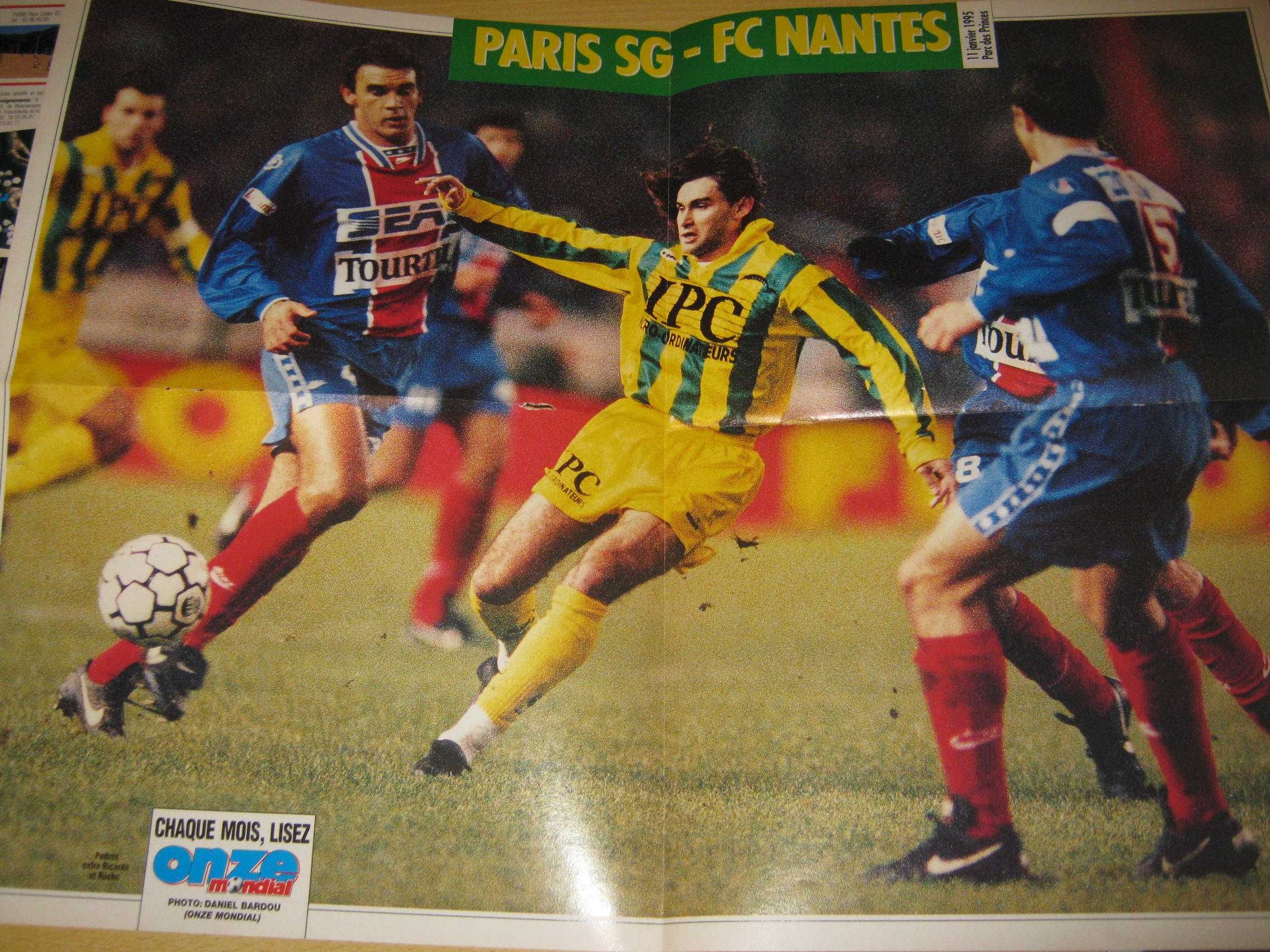 5 Posteres Futebol França Sauzee/PSG Nantes/Paille