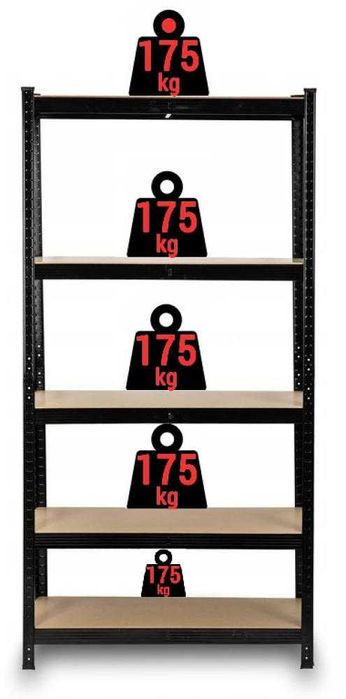 Стелаж металевий 180*90*30 см, 5 полиць (875 кг), стеллаж полки