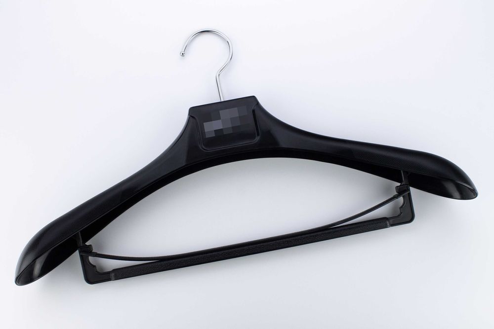 Wieszaki z poprzeczką belką na ubrania spodnie czarne 10szt