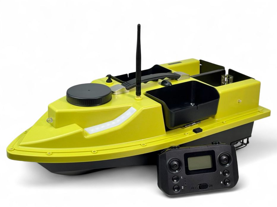 Короповий кораблик New Flytec D19 (4 бункера) GPS 99 точок, АВТОПІЛОТ