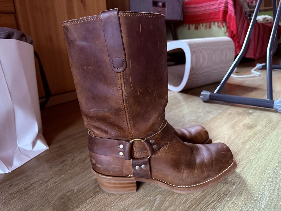Шкіряні байкерські чоботи, 42 розмір
