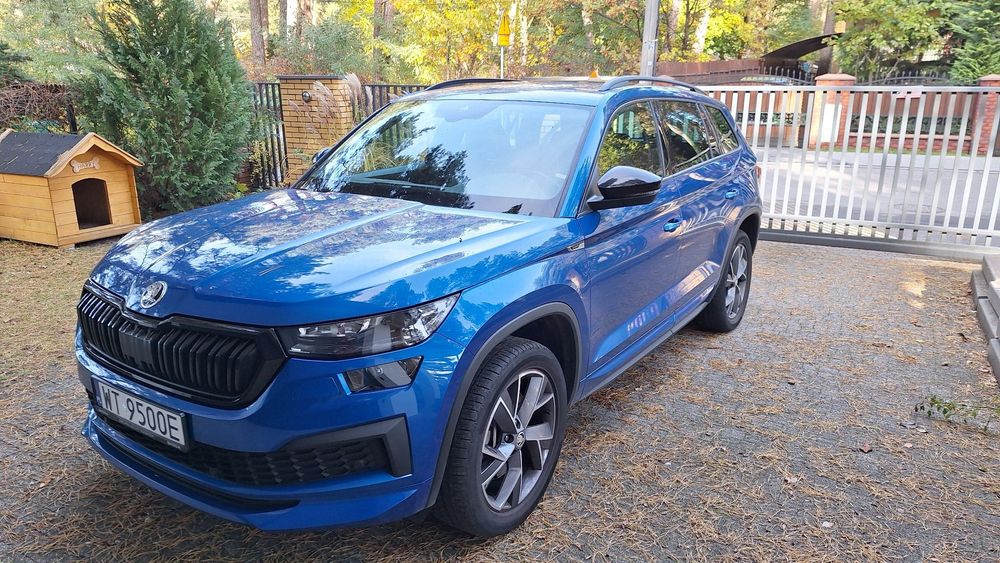 Skoda Kodiaq Sportline 2.0TSI 4x4 facelift, 1 wł., bezwypadkowy, garaż, serwis, hak