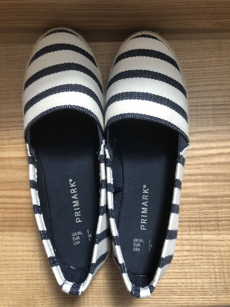 Мокассины (эспадрильи) Primark.38 размер.24 см стелька
