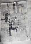 Dywan 200x140 szary, biały antracyt, wzór  mazy, abstrakcja
