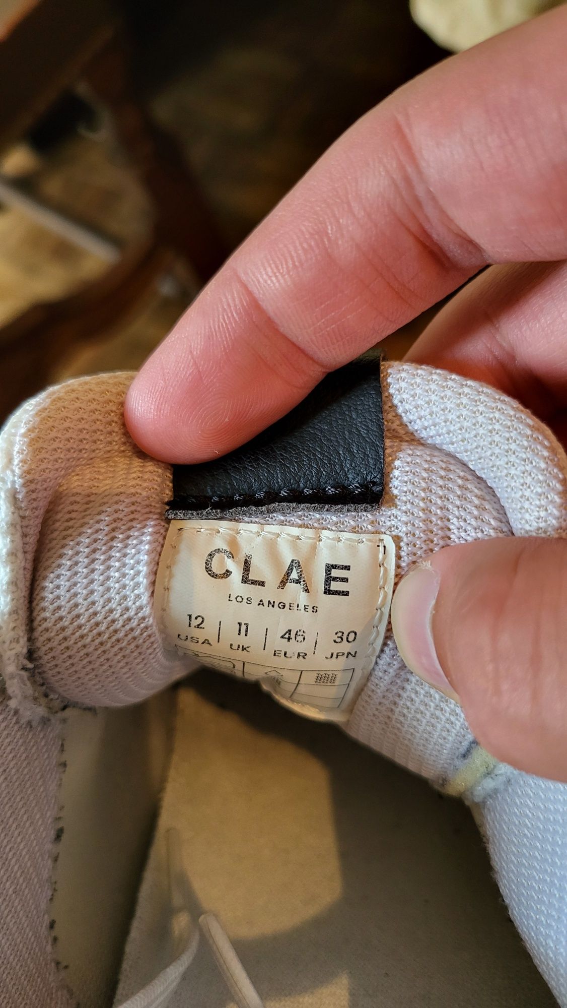Sapatos Clae Microchip White Black 46