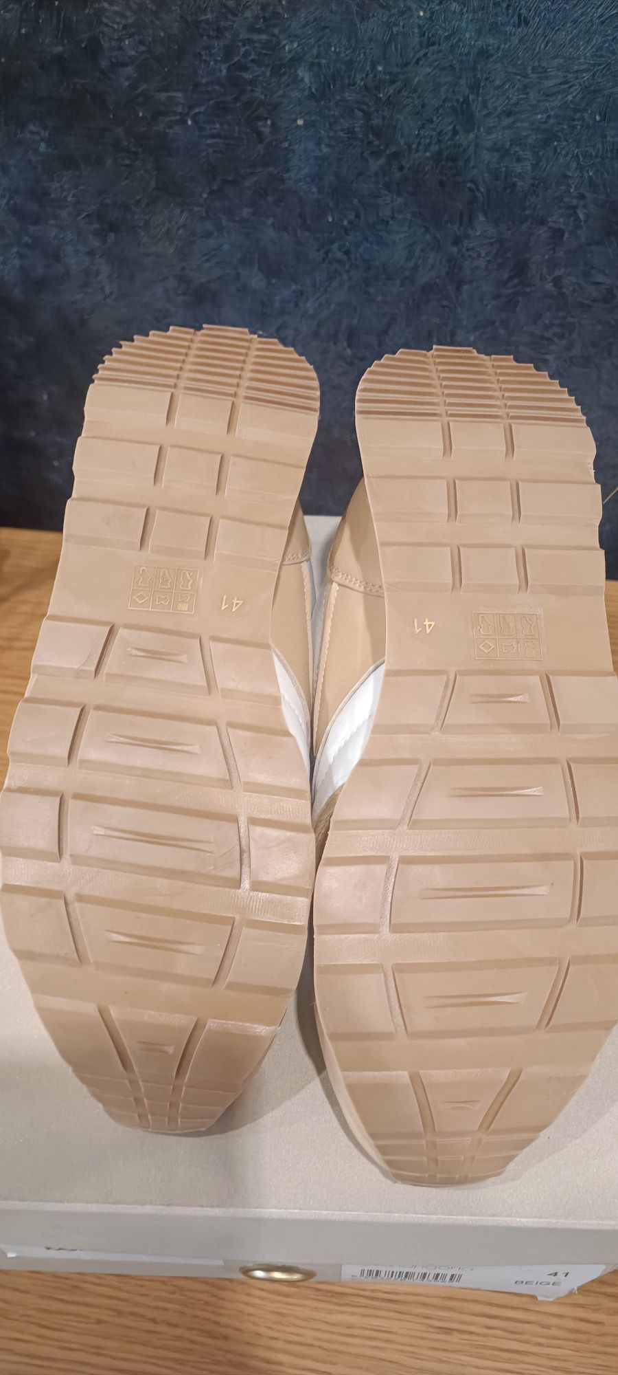 Sneakersy Eva Longoria beżowe